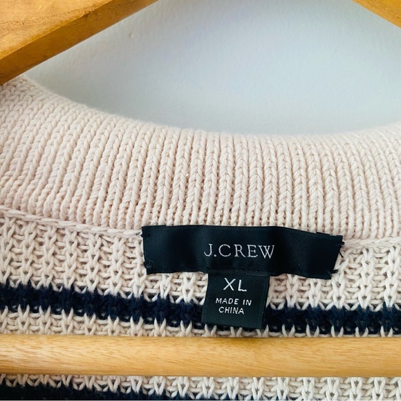 J.crew Relaxed collared sweater in stripe Size XL​ - Picture 6 of 8